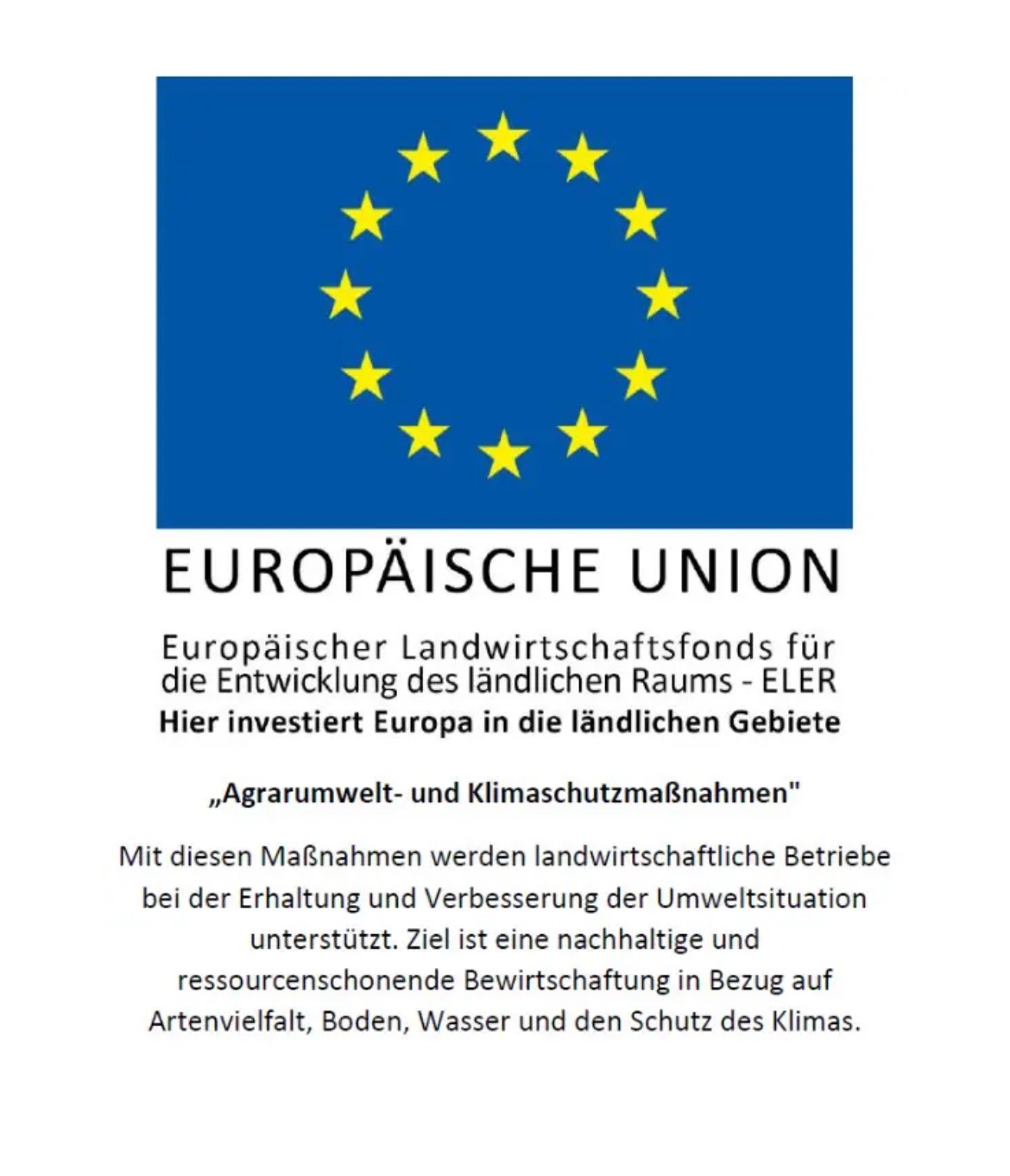 Information der Öffentlichkeit über die gewährte ELER- Förderung - Traupes Milchhof